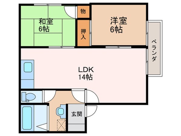 パークハイツ陣原の物件間取画像